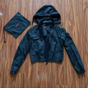 Burberry Crop Windbreaker Bomber with Hood (S)